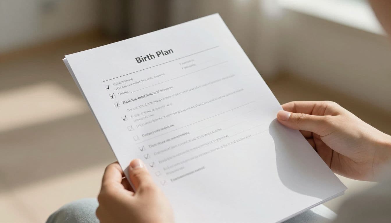 A person holds a simple paper document featuring organized checkmarks and bullet points. Soft sunlight illuminates the page in a minimalist room, emphasizing a focused and prepared atmosphere for the arrival.