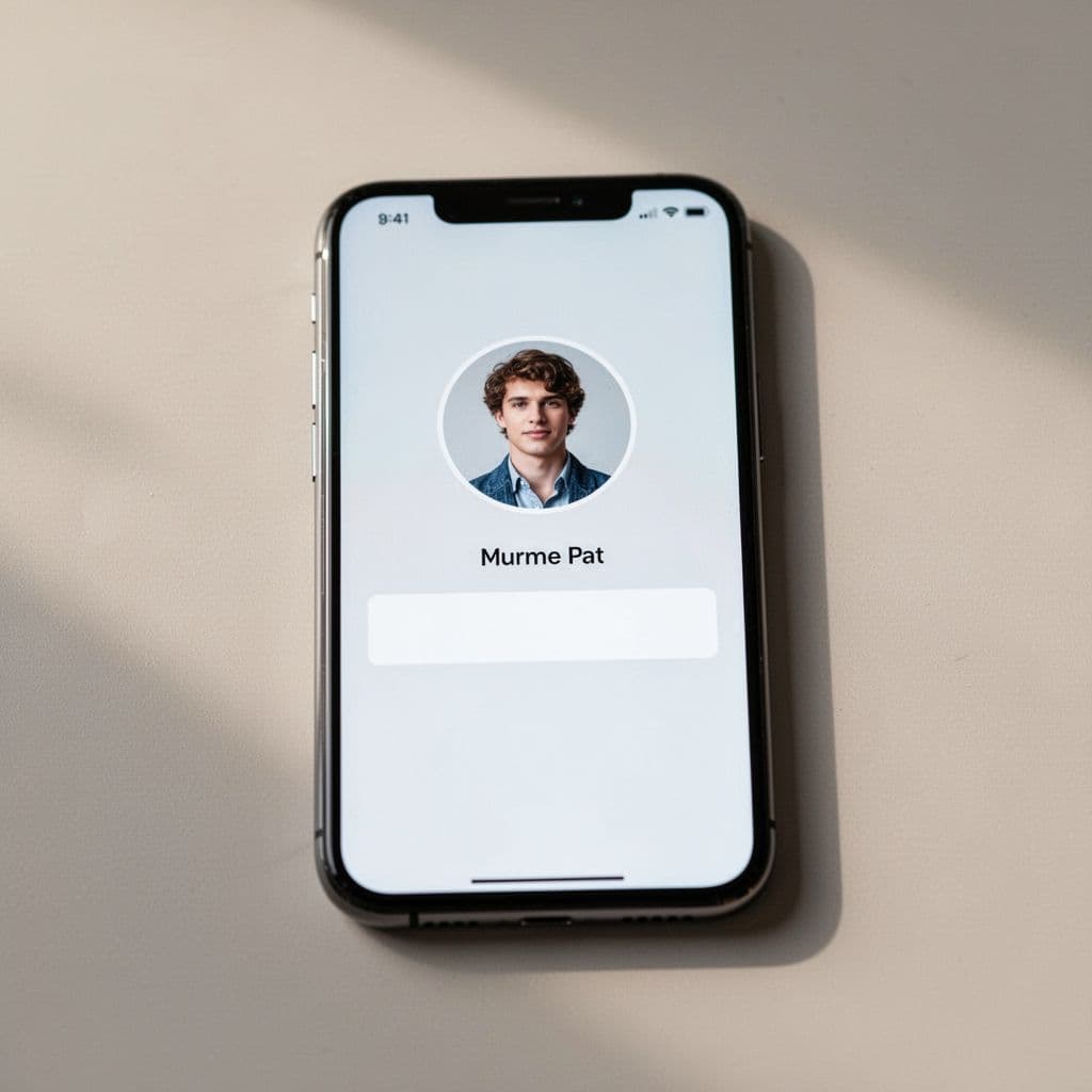 A mobile phone screen displays a clean and organized professional social media profile layout.