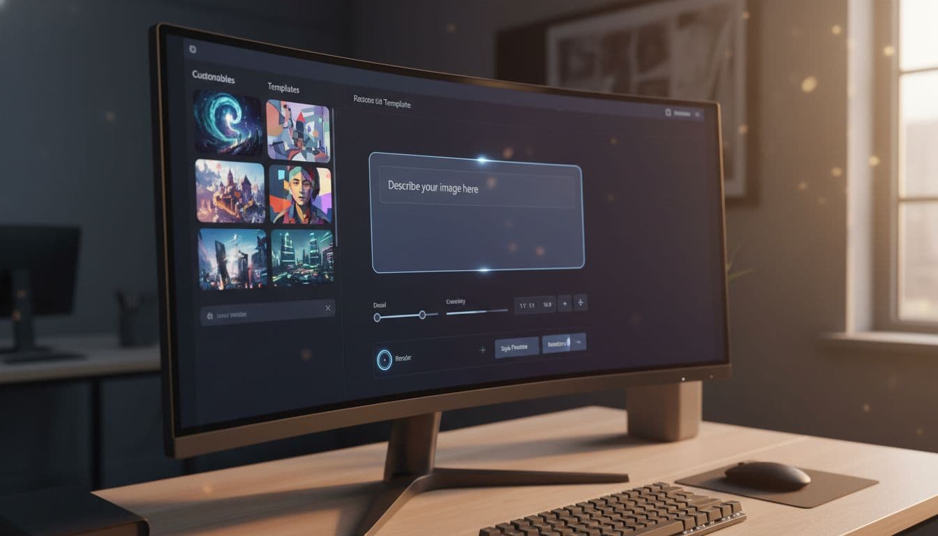 Prompt, template, render, download