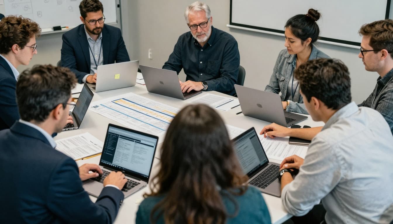 Leaders running a Tabletop Exercise