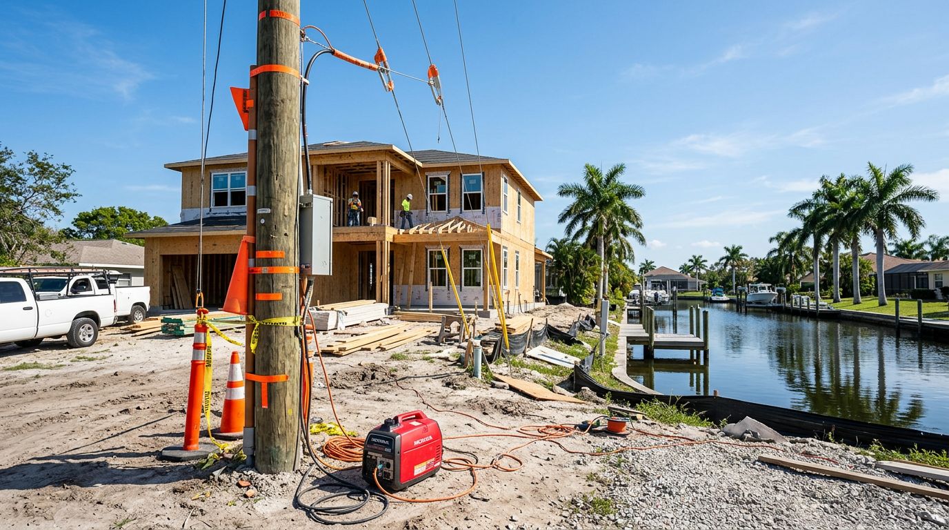 2026 Temporary Power Pole Cost in Cape Coral, FL