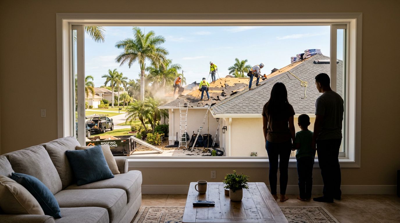 Can You Stay Home During Roof Replacement in Cape Coral?