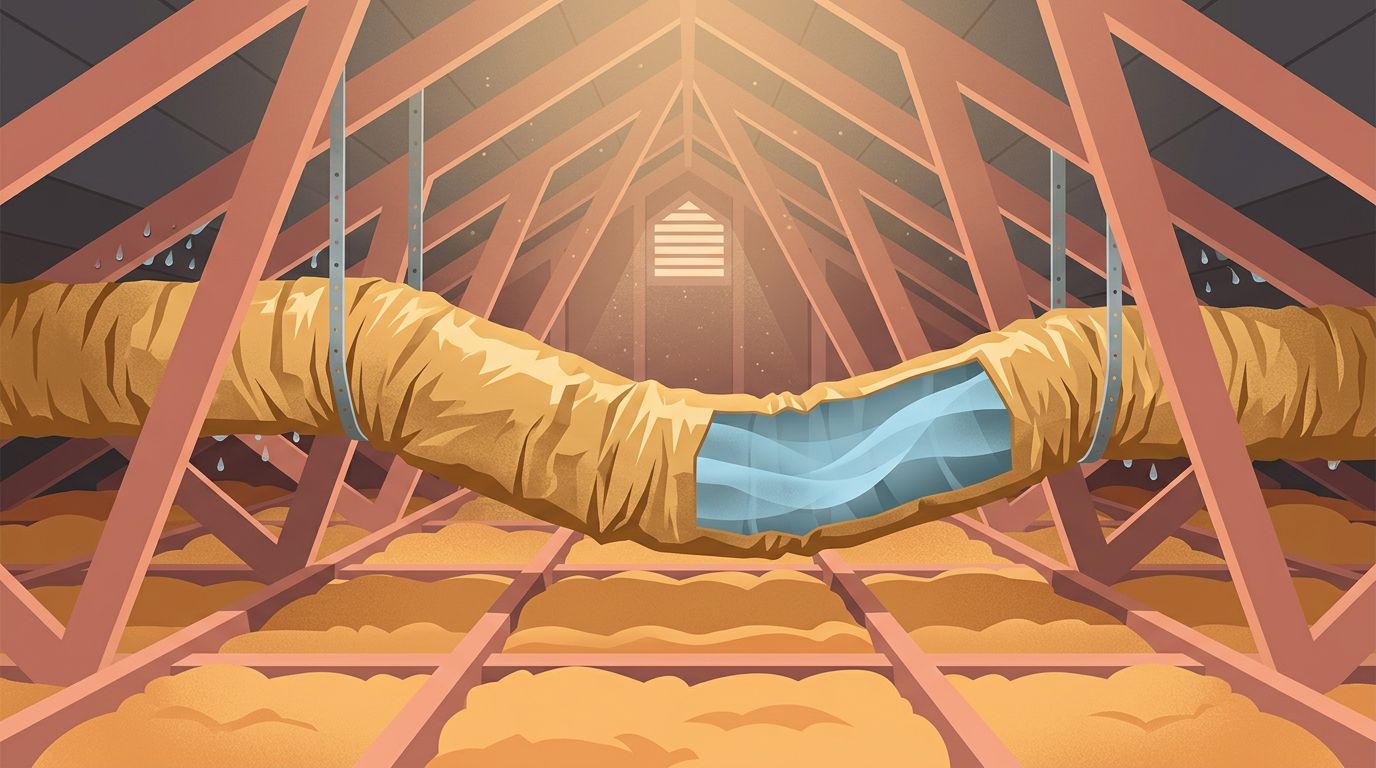 Flex Duct Sagging in Southwest Florida Attics
