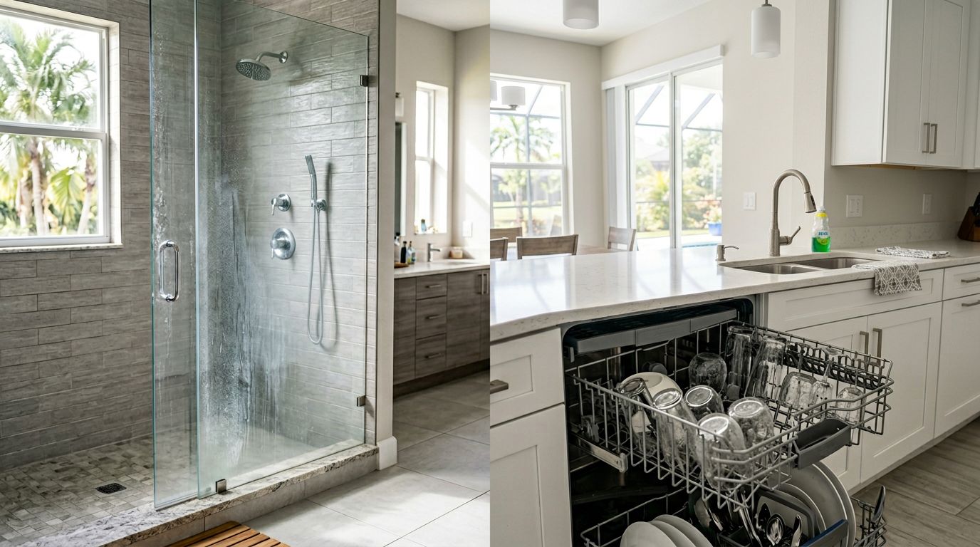 Hard Water Signs In Cape Coral Showers And Appliances