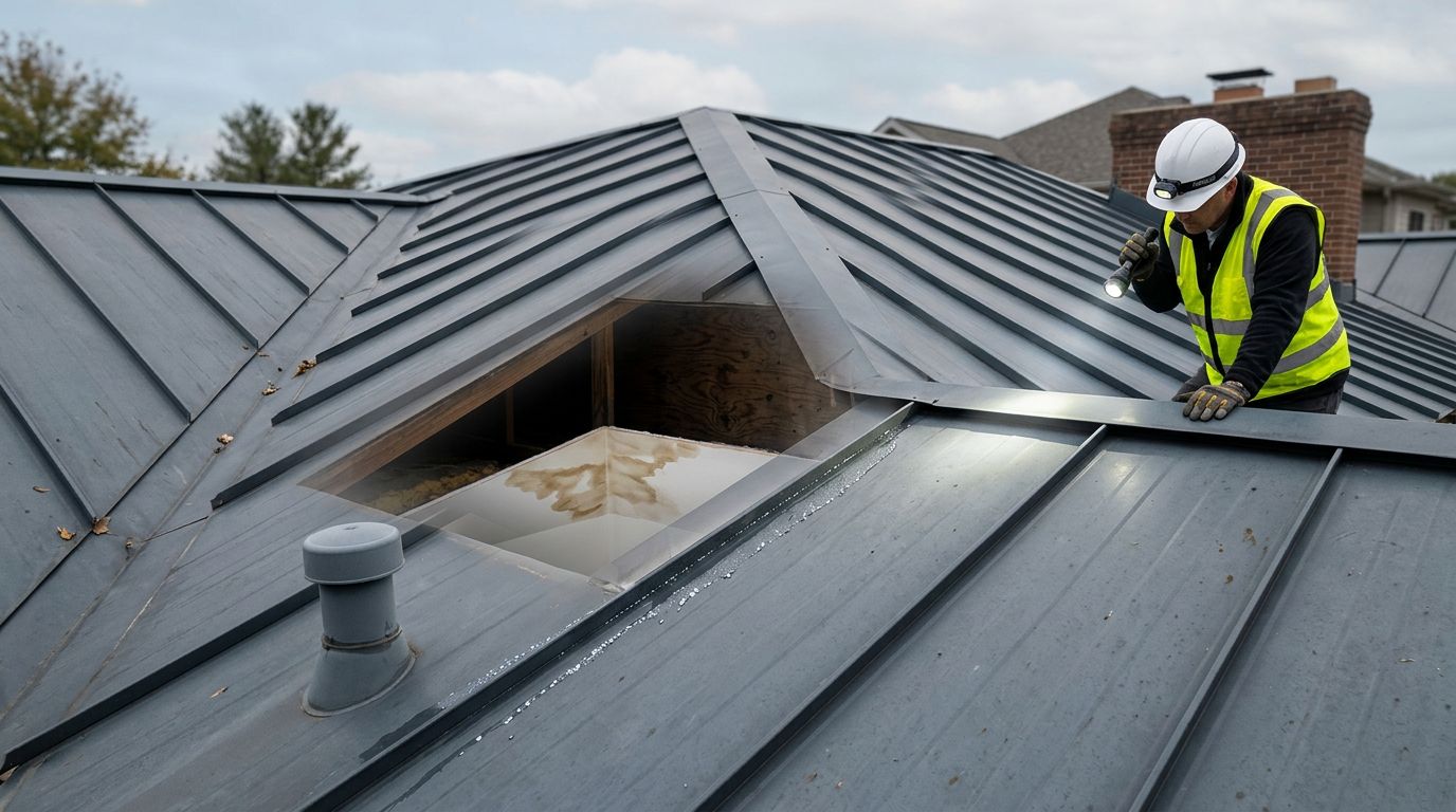 How to Diagnose Metal Roof Panel Backfeed Leaks