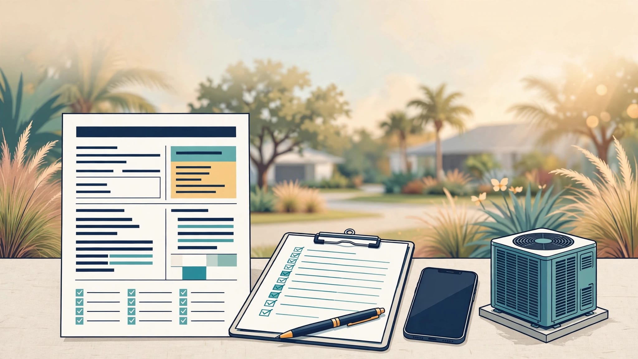 How to Read an HVAC Service Invoice in Babcock Ranch