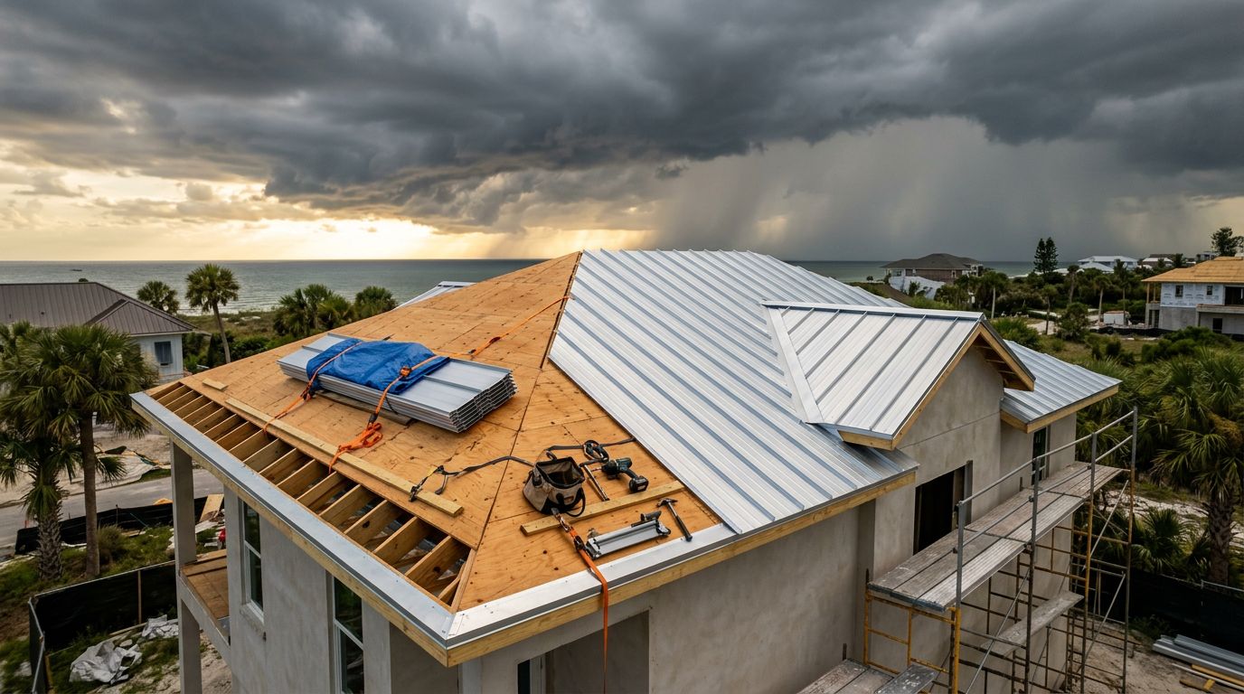 Hurricane Roof Preparation for Unfinished Metal Roofs
