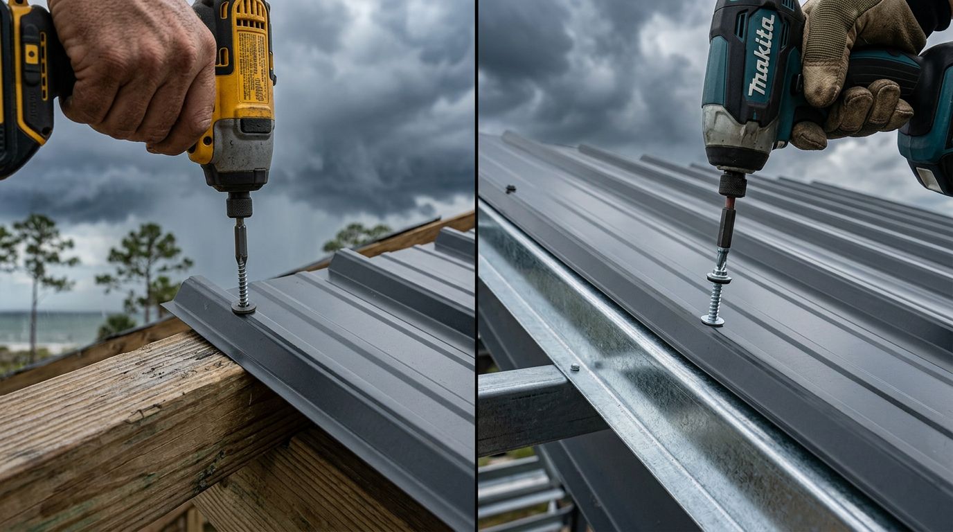 Metal Roof Screws: Wood vs. Steel Purlins Compared