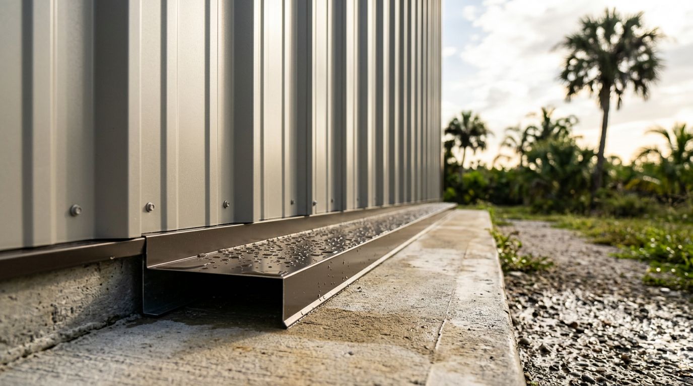 Metal Siding Base Trim Guide for Florida Pole Barns
