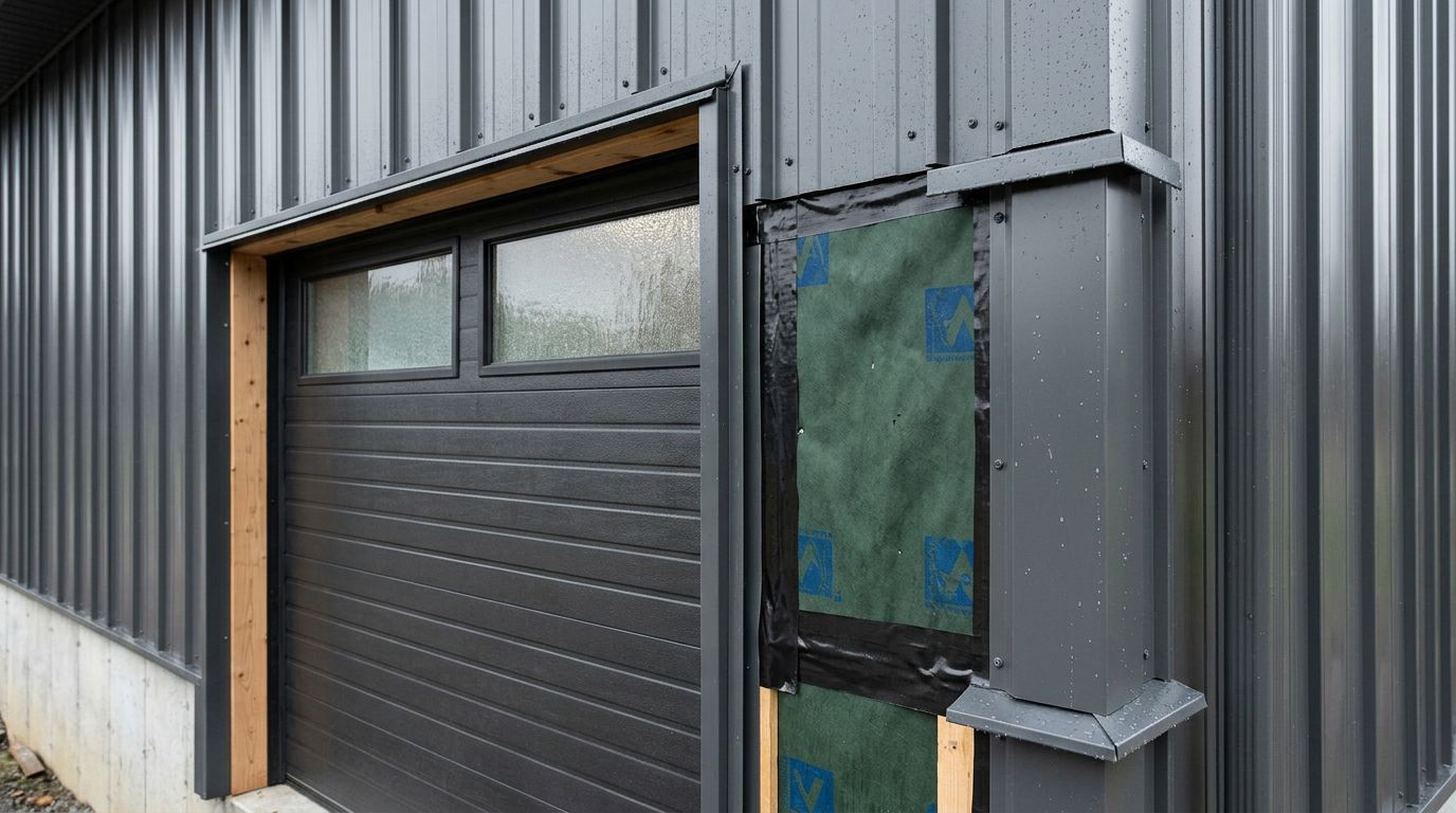 Metal Siding Flashing Around Overhead Doors