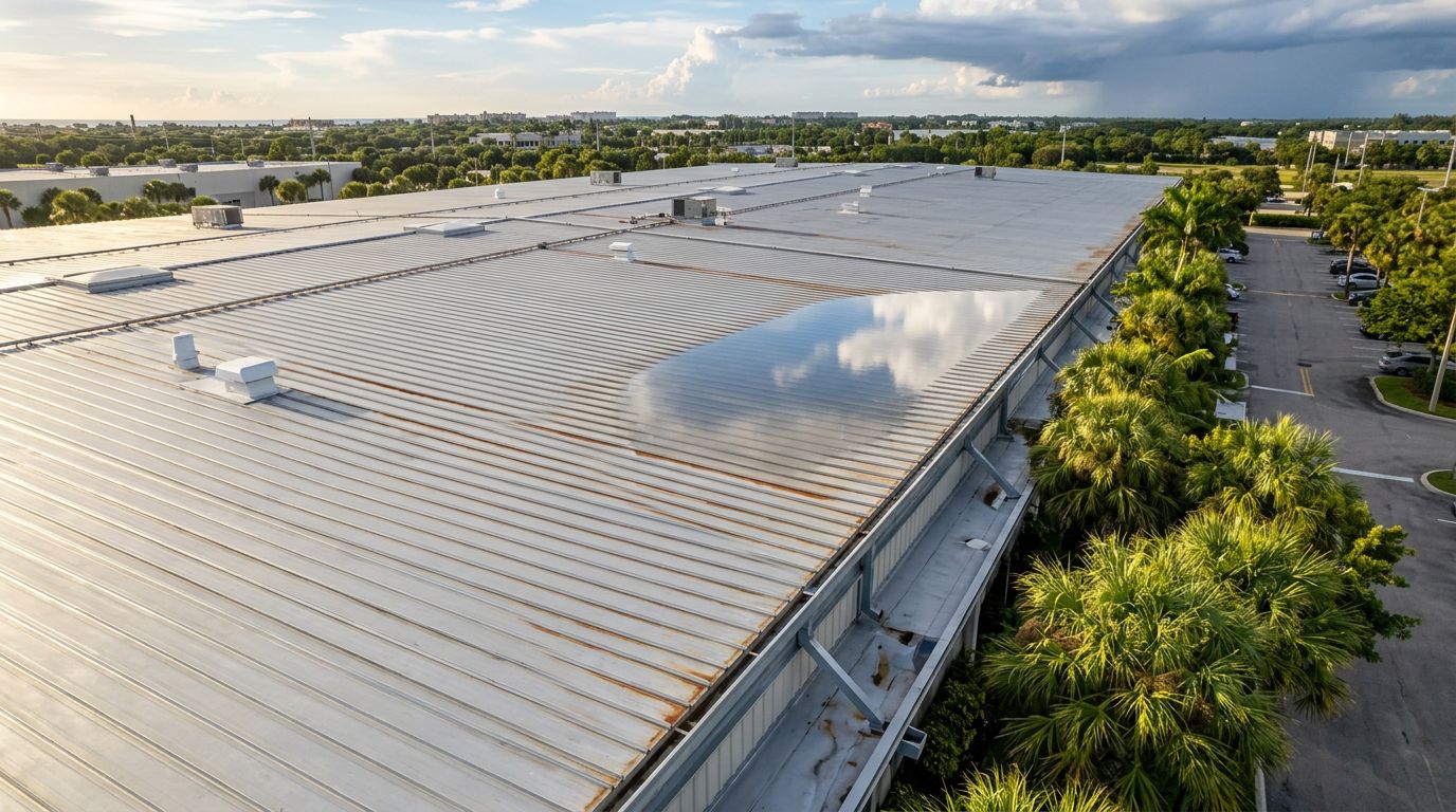 Ponding Water on Low-Slope Metal Roofs in Florida