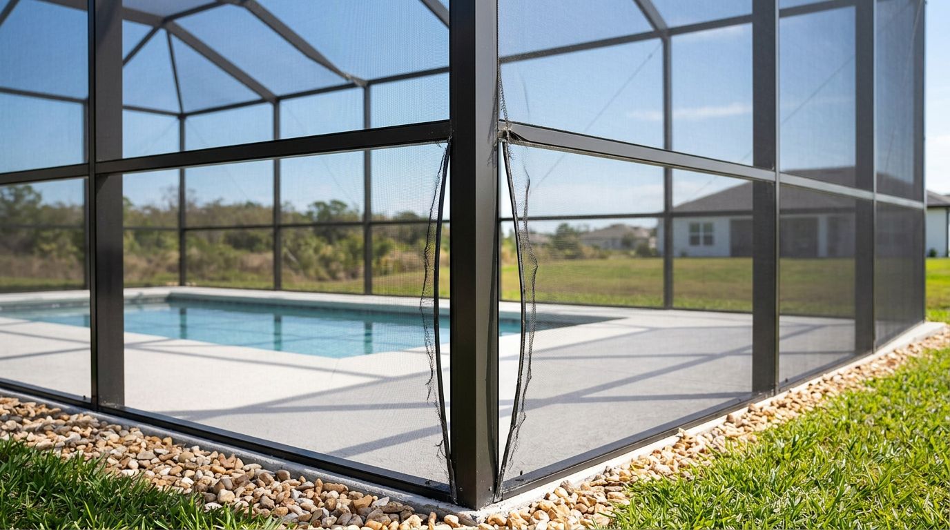 Pool Cage Screens Pulling Loose: What to Look For