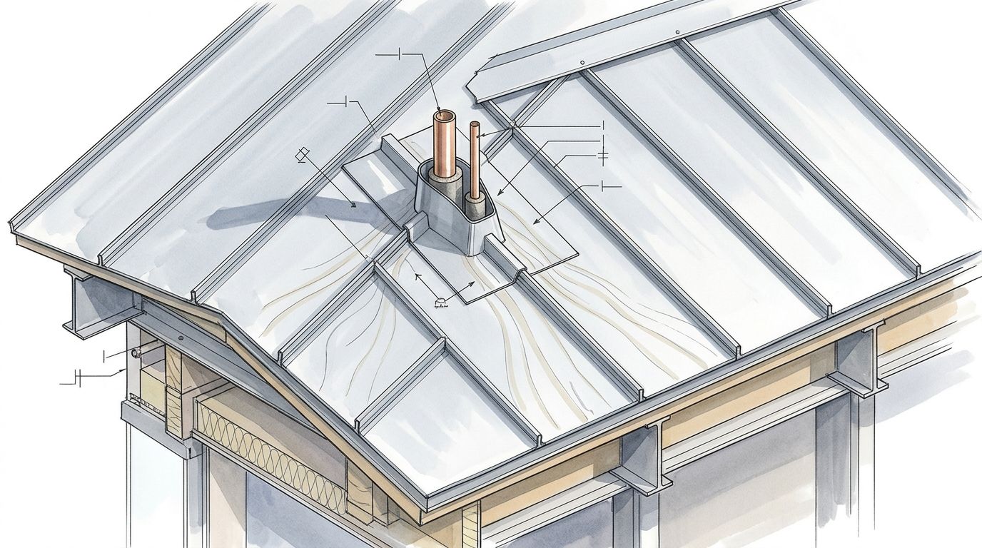 Standing Seam Roof Line Set Flashing Options