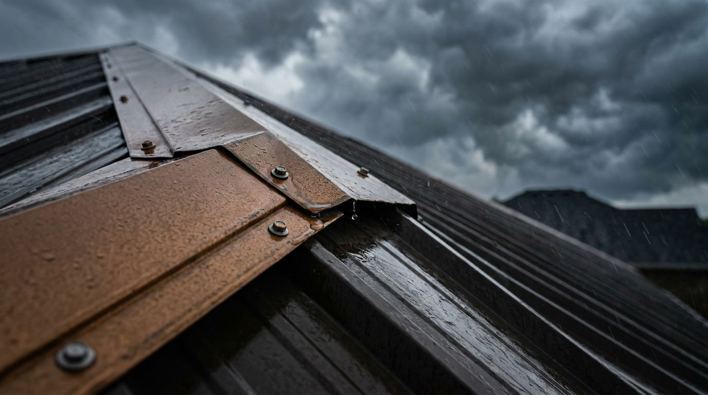 Why Metal Roof Ridge Caps Leak on Exposed-Fastener Roofs