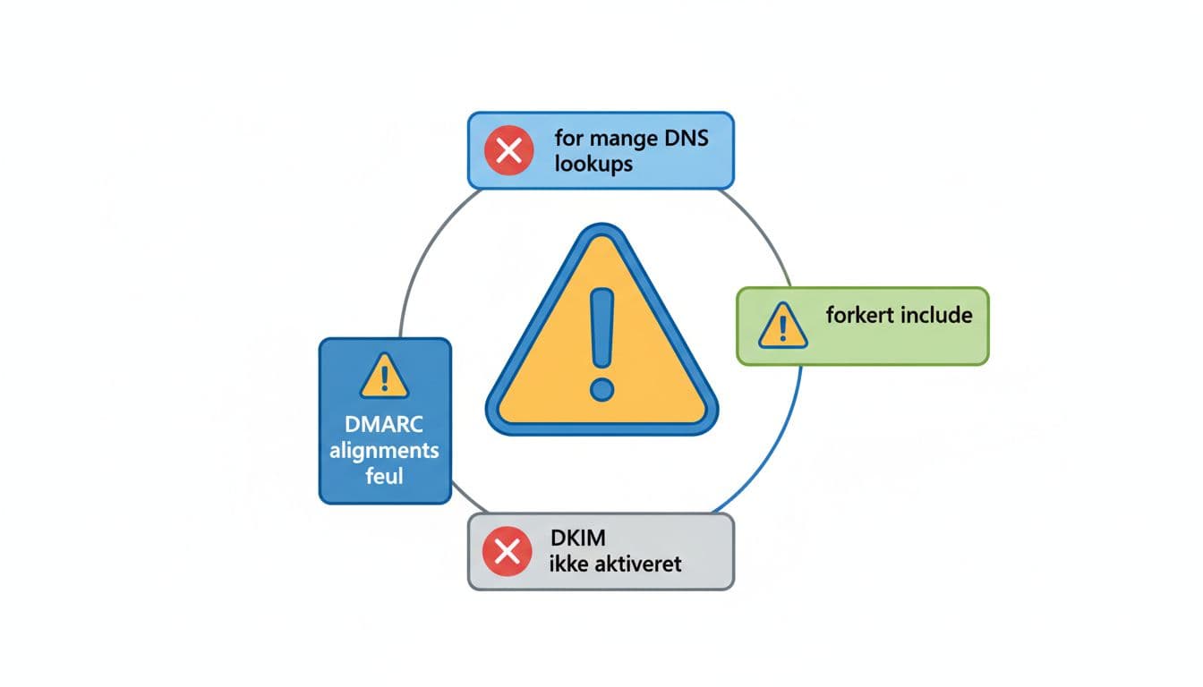 Fejlfinding med typiske DNS- og policy-fejl