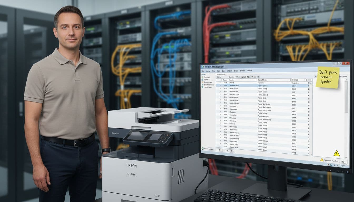 IT-admin ved Epson-printer med dobbeltkøer i Print Management