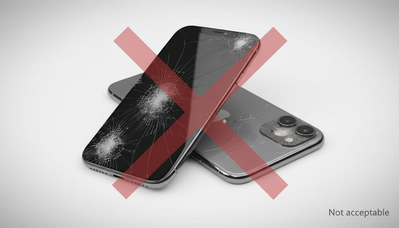 Not acceptable refurbished iPhone example