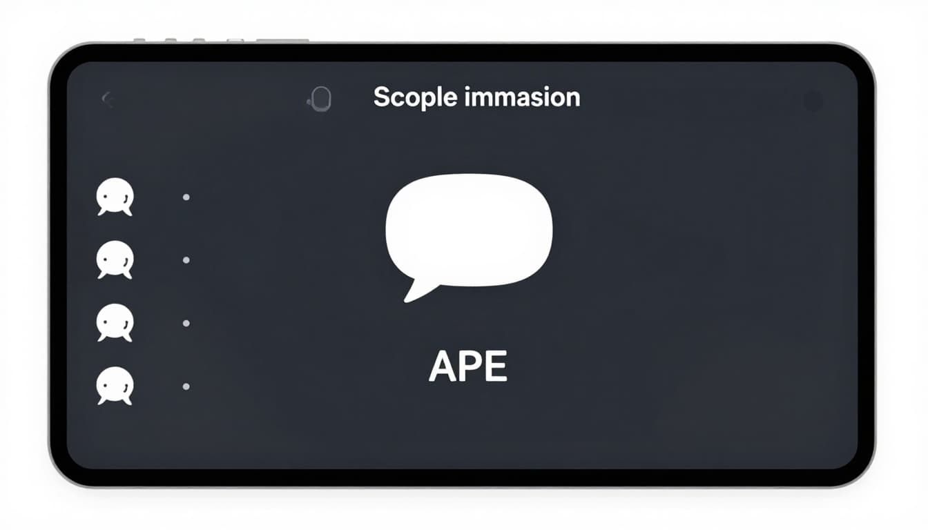 Language Immersion Apps: The 15-Minute Target-Language Check 3 Score chart or gauge displaying app immersion ratings from low to high, with abstract icons of an ear listening and a speech bubble in the target language, on a neutral background in illustrative style with soft colors.
