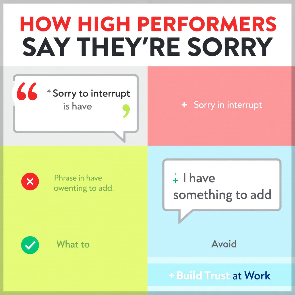 How High Performers Say They're Sorry