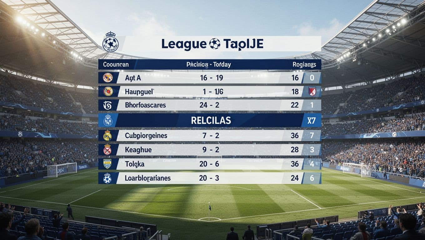 Simple Ligue 1 standings table places Auxerre mid-table on Auxerre stadium background in blue-white infographic style.