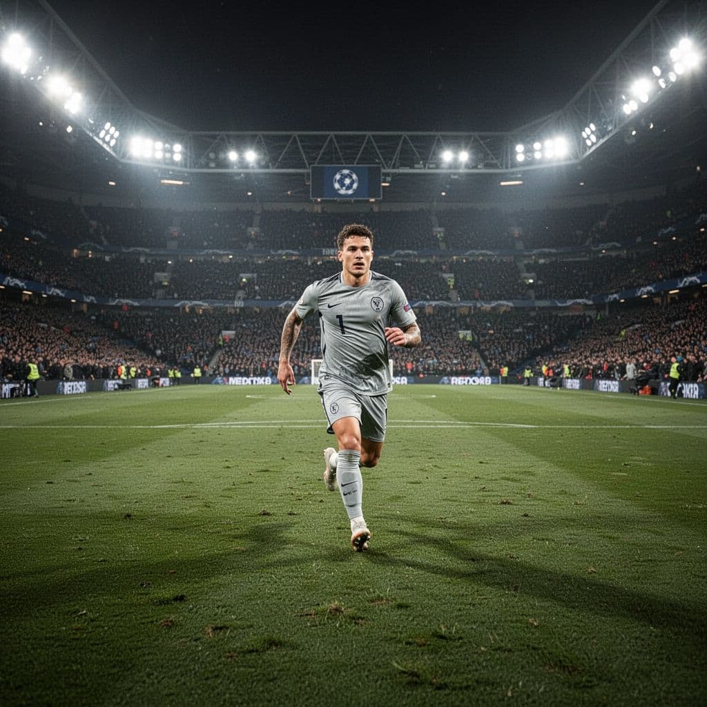Pemain sepak bola di stadion