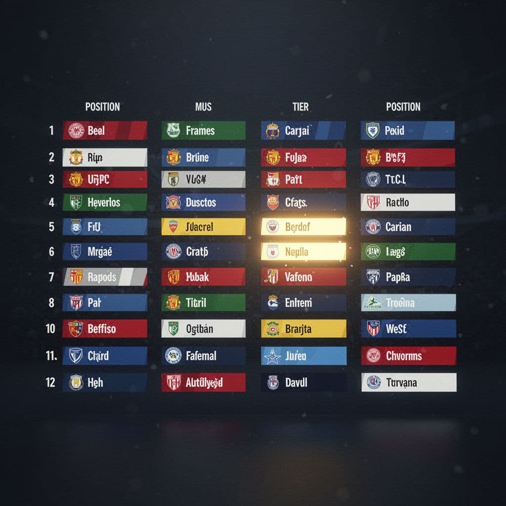 League table graphic on dark background highlights mid-to-bottom rankings.