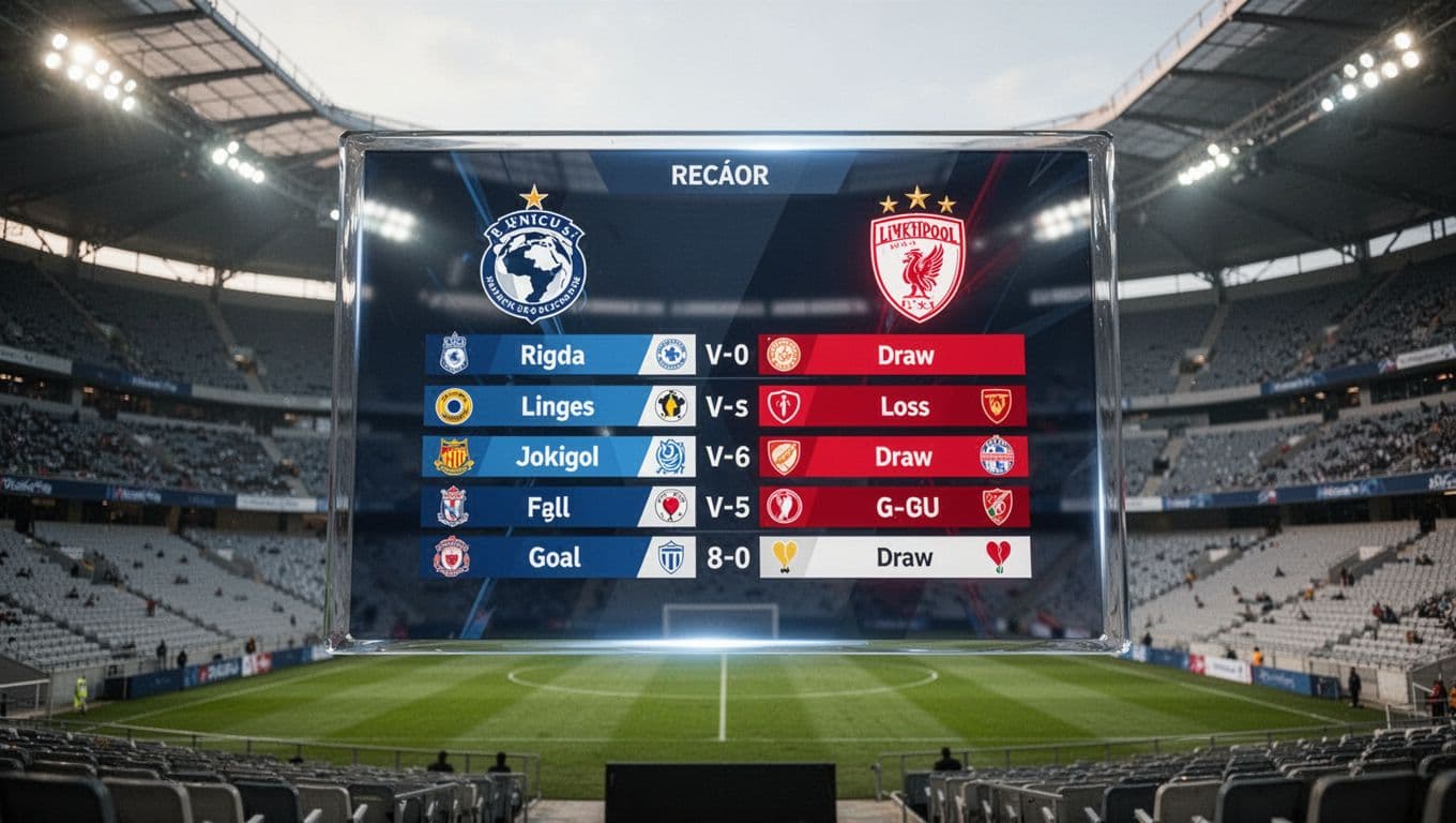 Central scoreboard displays Ligue 1 results like Nantes 1-2 Marseille and PSG 3-0 Lorient with scorer icons on blurred stadium background.