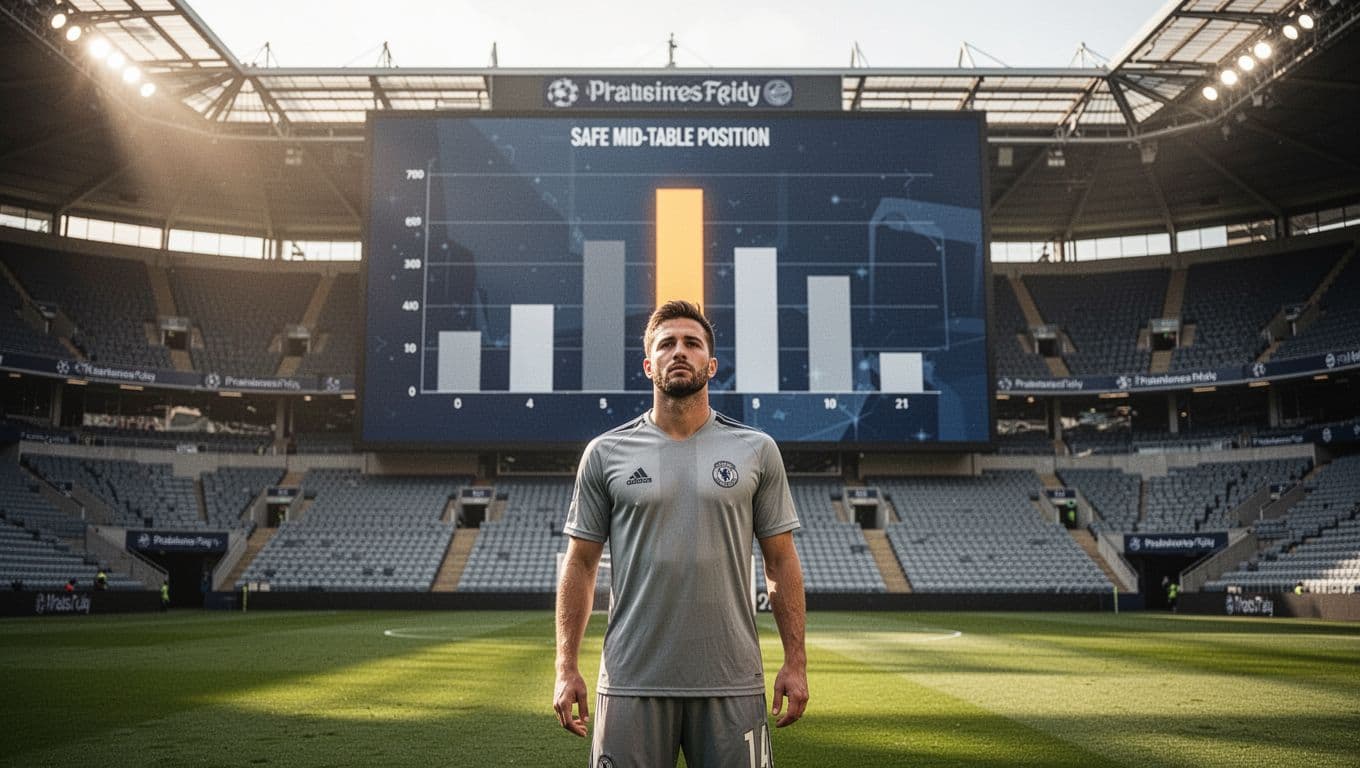 Stadium digital screen displays league table highlighting Parma at 12th place with 42 points.