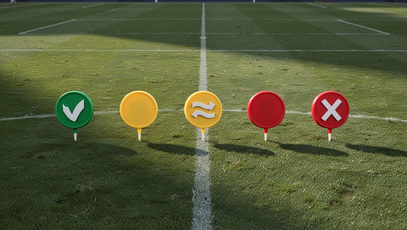 Horizontal timeline on soccer pitch shows Parma's last five games as WWDLW with green win, yellow draw, red loss icons.