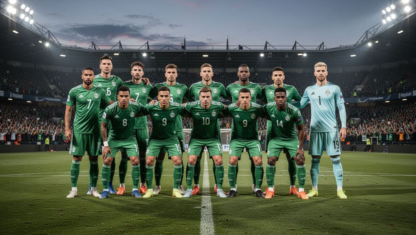 Semen Padang players in green jerseys form compact 4-5-1 on Stadion Haji Agus Salim field during evening match.