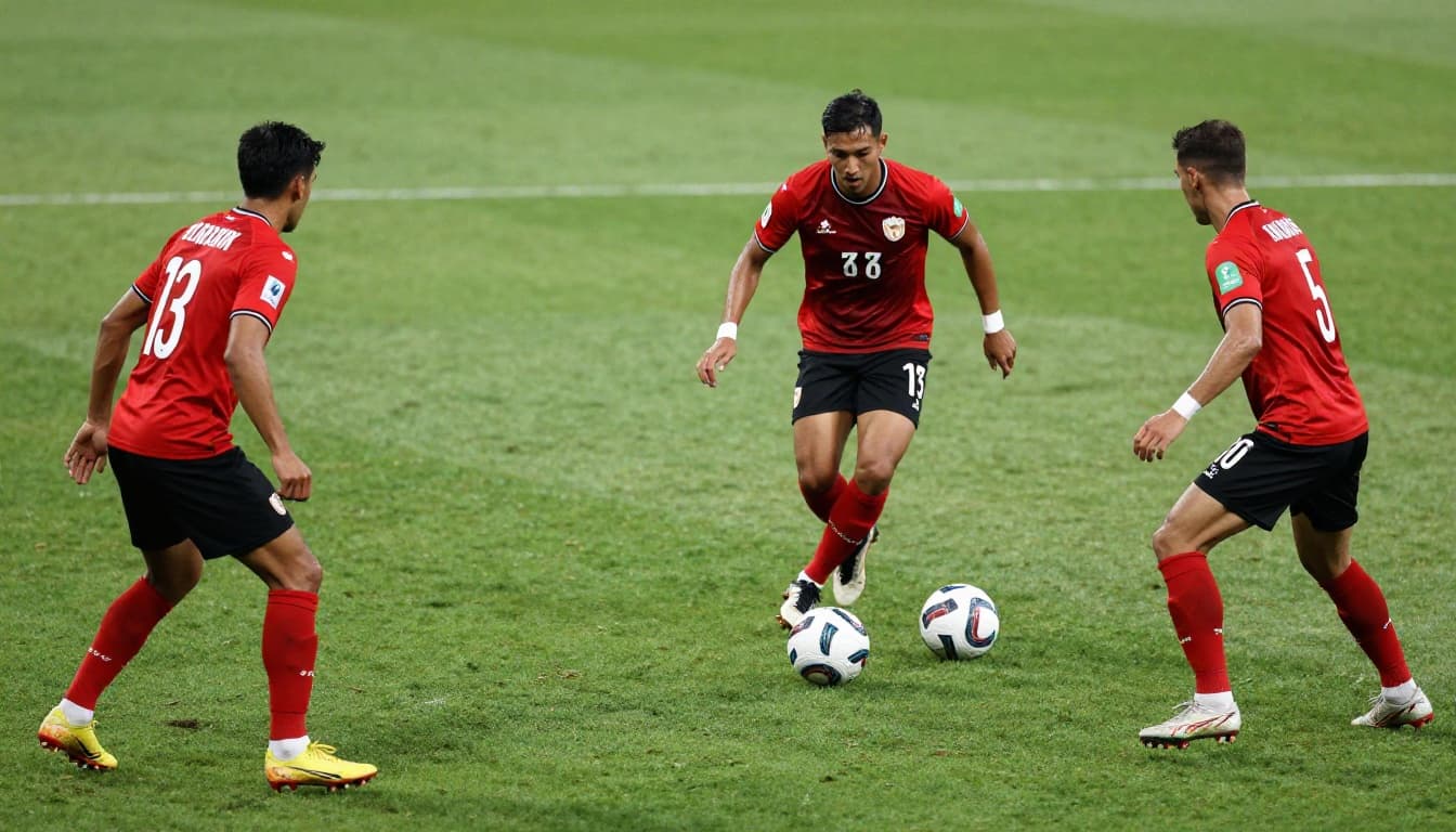 A pair of soccer cleats stands on a green grass pitch, representing midfield tactical positioning.
