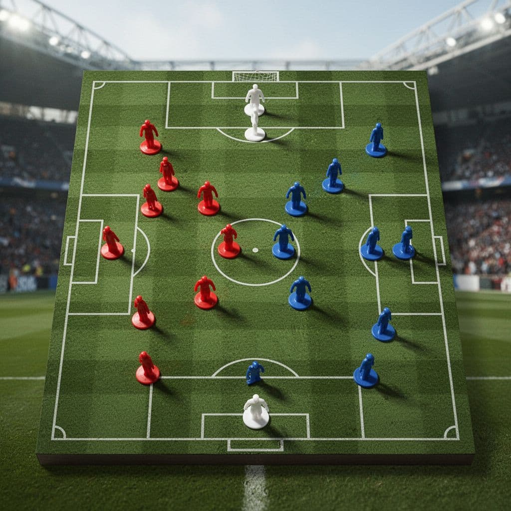 A tactical board shows player markers for Swiss and Bosnia teams on a soccer pitch.