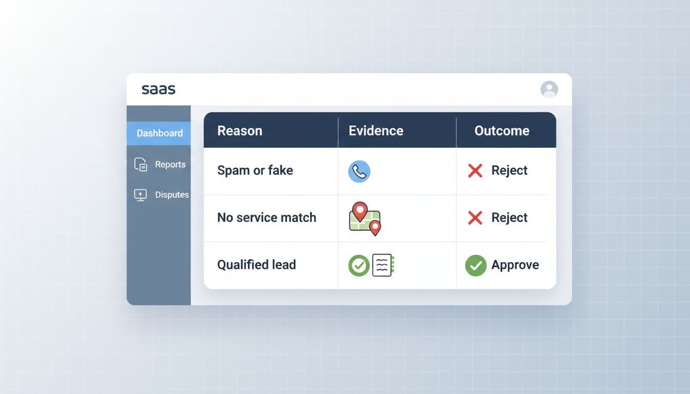Decision matrix illustration for lead dispute outcomes