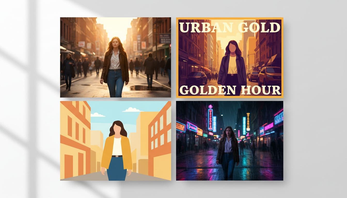 A side-by-side collage showing how the same idea can look wildly different depending on the model