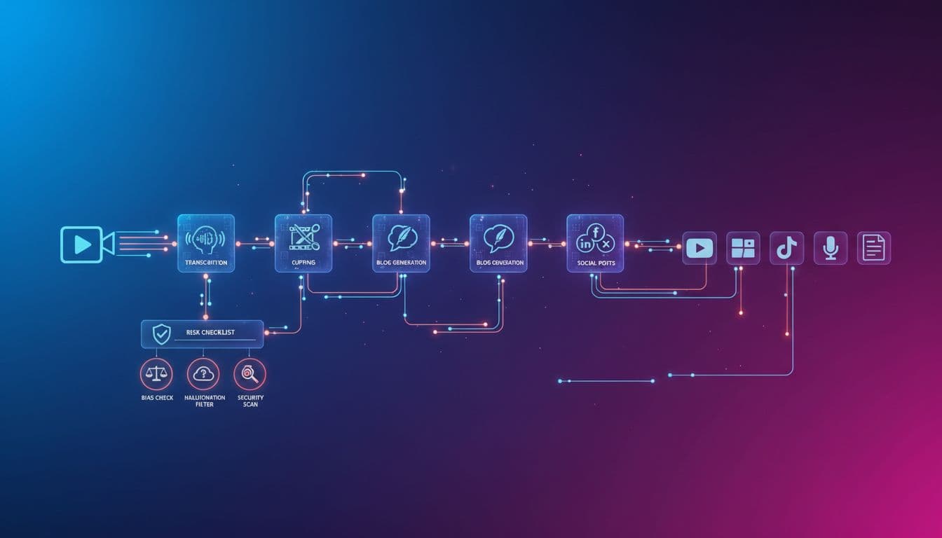 Content repurposing and risk checklist pipeline