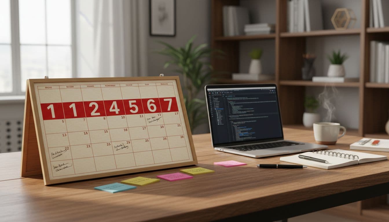 7-day micro-SaaS build plan on a desk