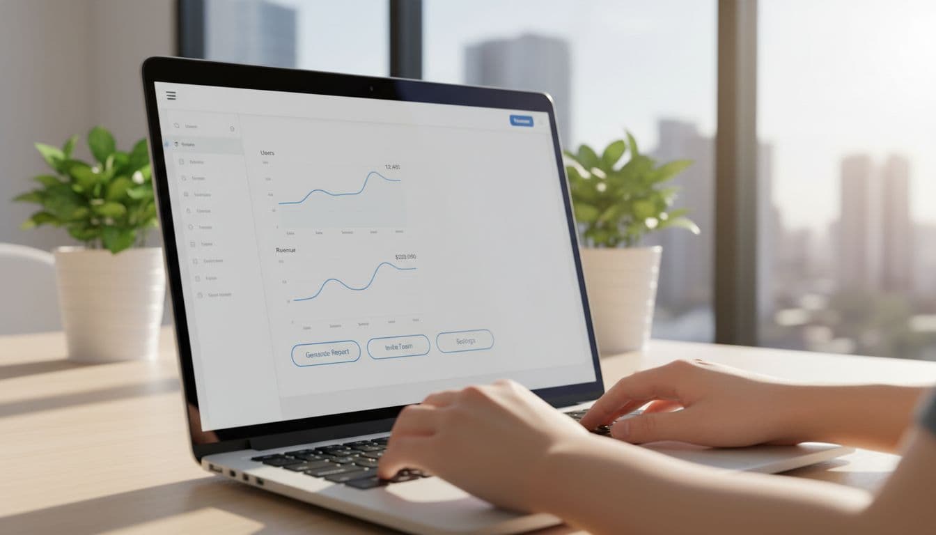 Minimal SaaS dashboard concept