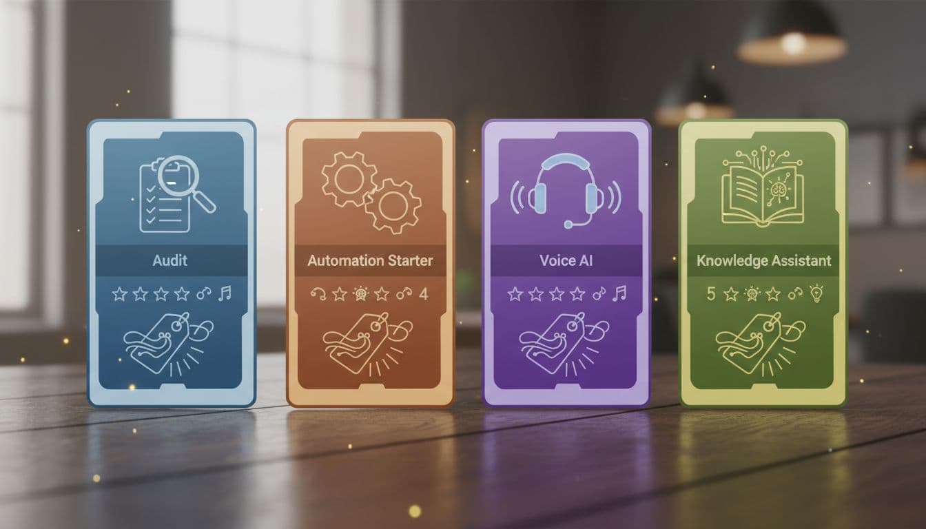 AI services pricing menu graphic