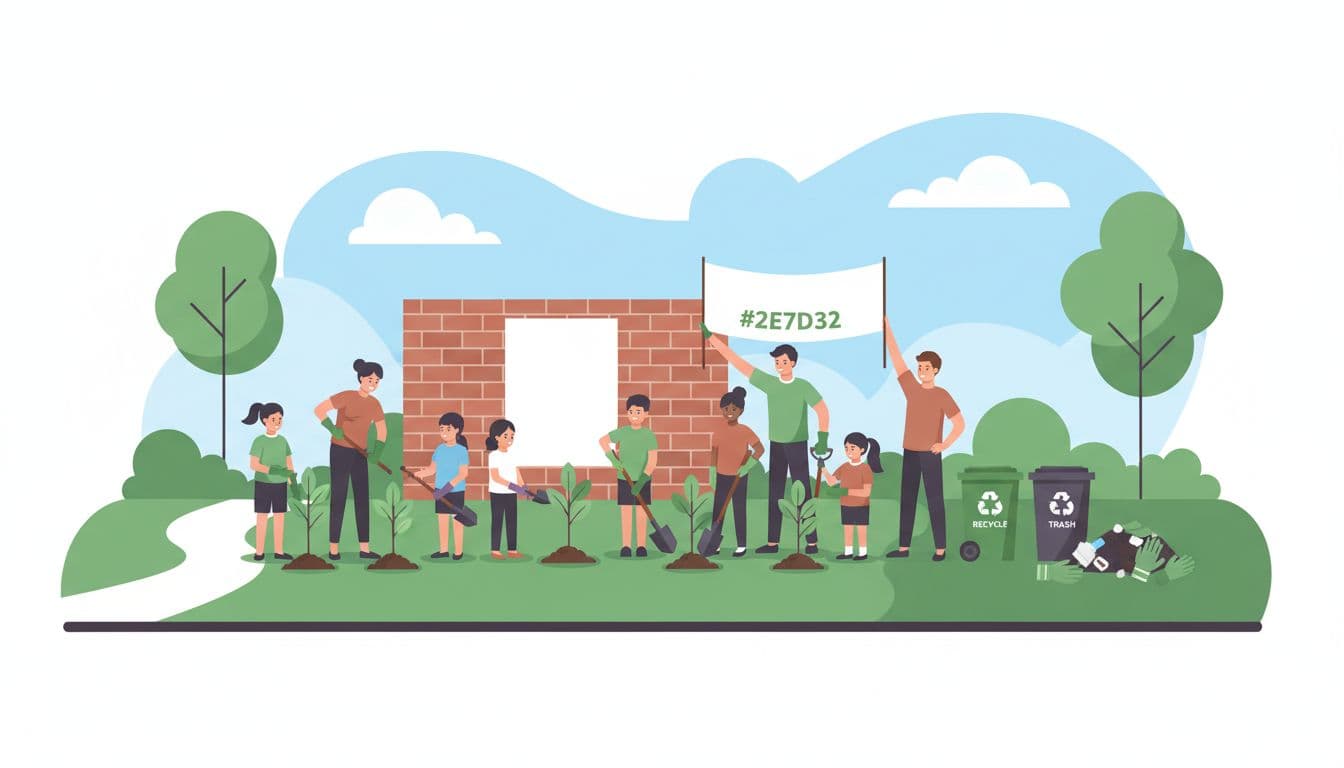 Child’s drawing promoting environmental responsibility