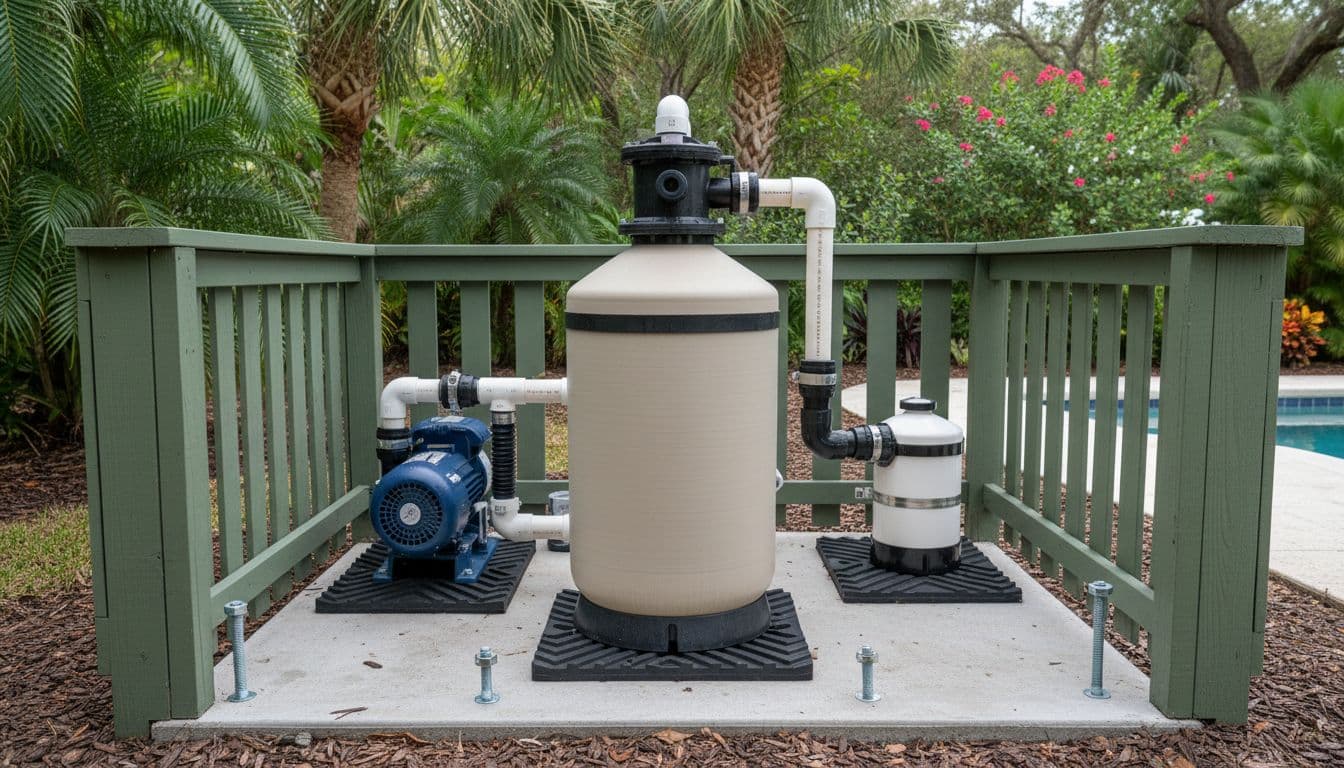 Liquid Pool Isolation Pool Equipment Pad Placement in Tampa: Quiet, Code-Smart Guide