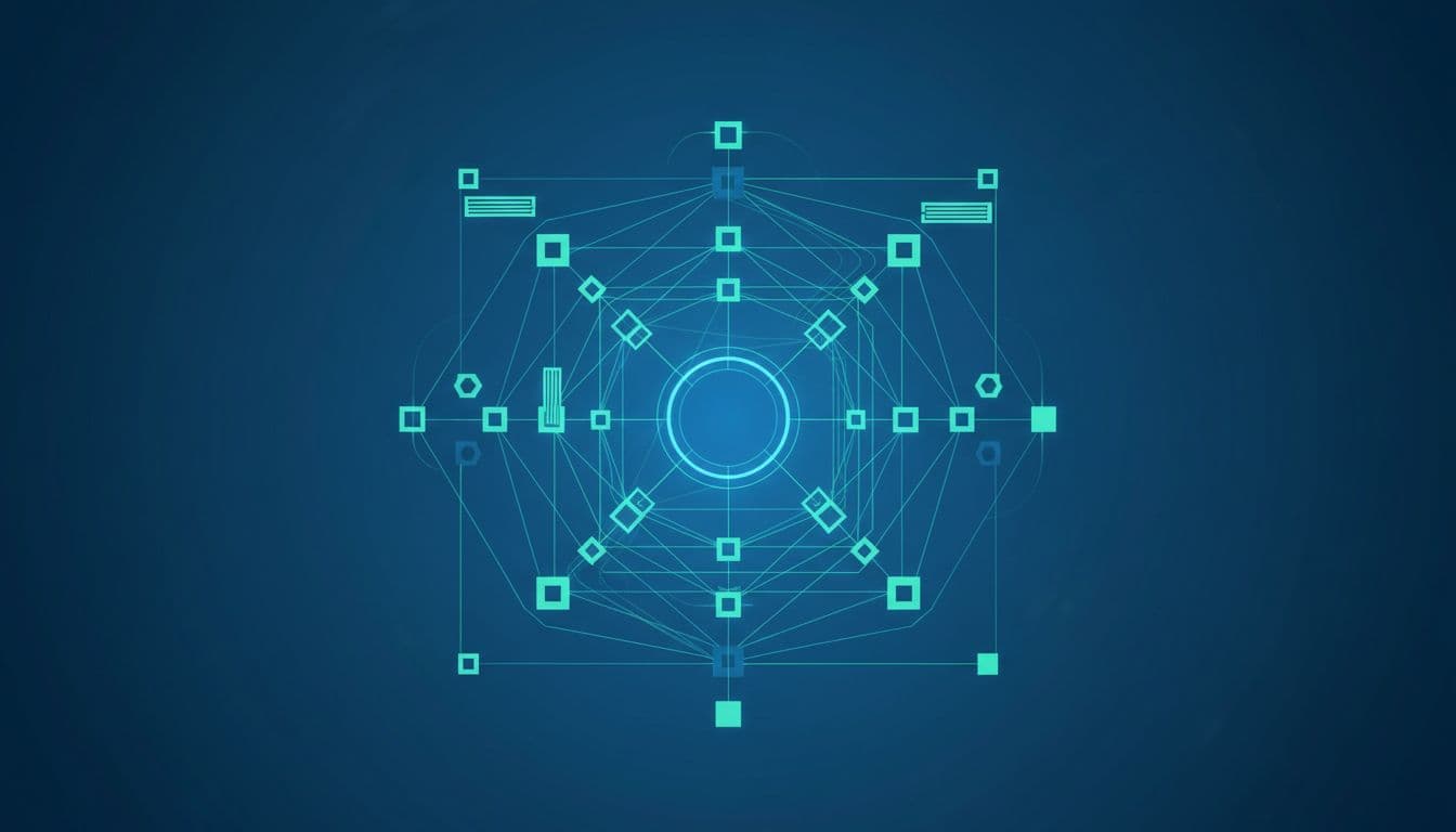 Modern illustration of a telco edge network with cell towers, central offices, and regional data centers connected in a unified grid, showing AI workloads flowing across sites in clean blue and green shapes from an overhead view.