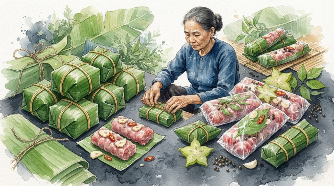 Bảng minh họa hai phong cách nem vùng miền