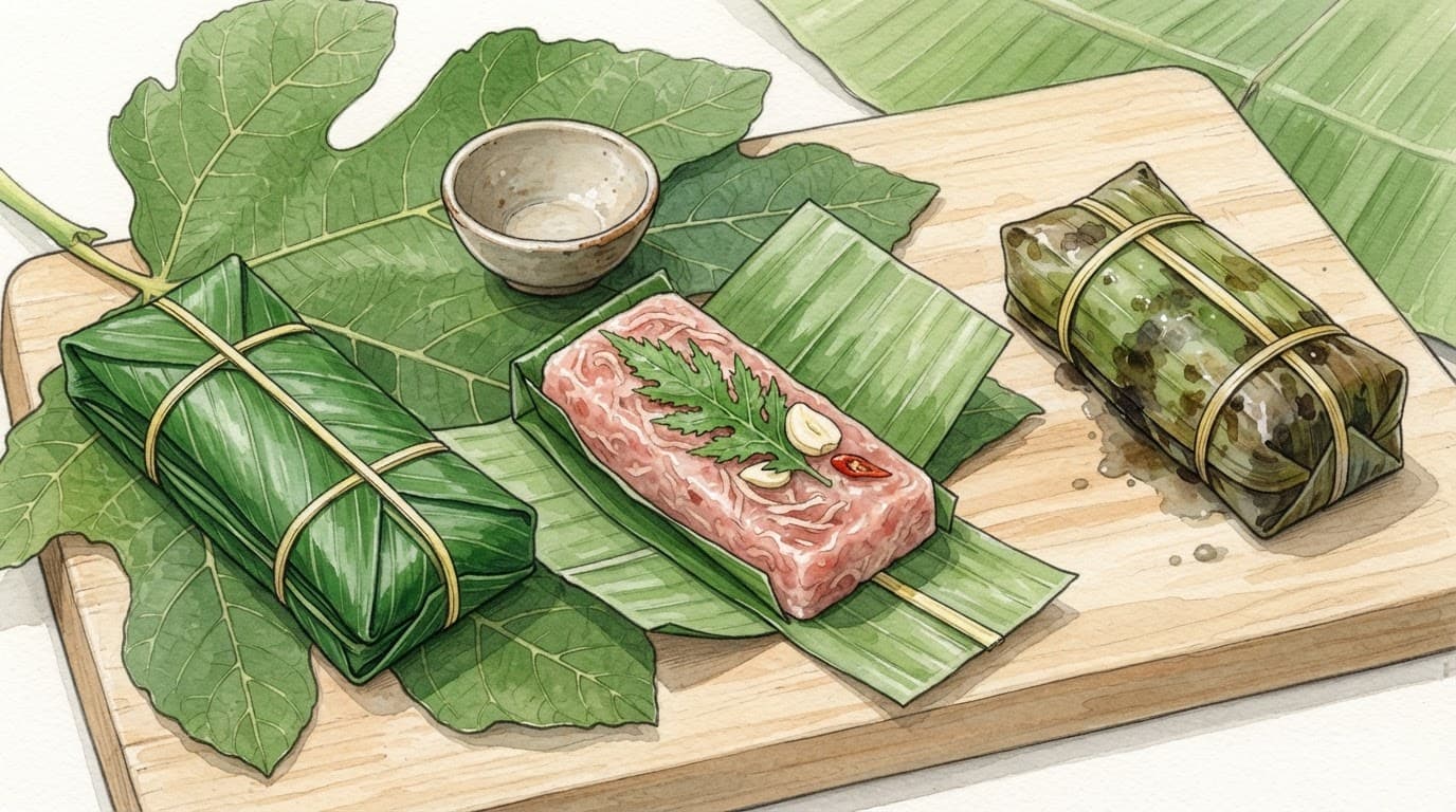 Ba gói nem chua được kiểm tra, gồm một gói rò rỉ tách riêng.