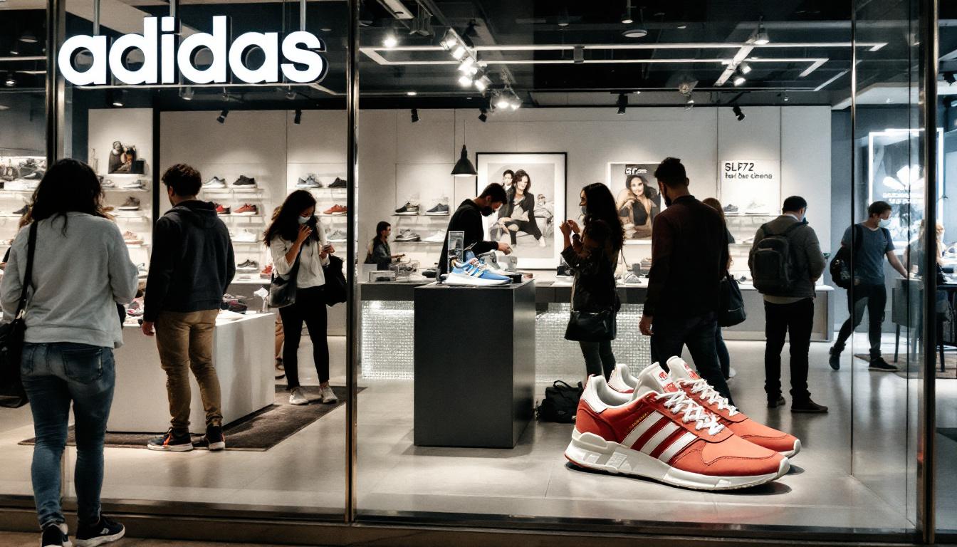 Bella Hadid, Palestine, and the Adidas Controversy: A 2025 Update 2 Adidas store SL72 trainers display for retro campaign, with diverse shoppers