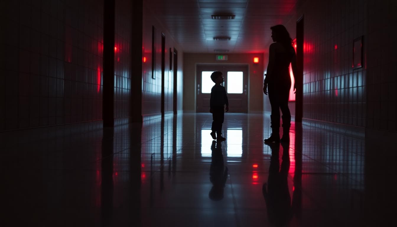 VisionQuest Trailer Breakdown: Human Ultron, Jarvis, Friday, Edith, and a Glimpse of Tommy 4 Silhouettes of Vision and an adult Tommy reflected on a corridor floor with a hint of scarlet energy