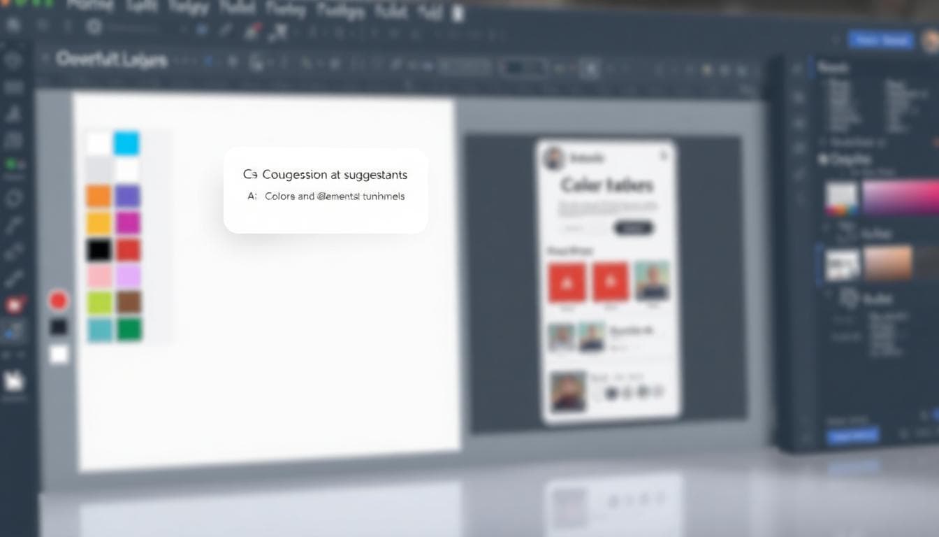 AI assistant suggestions within a design interface