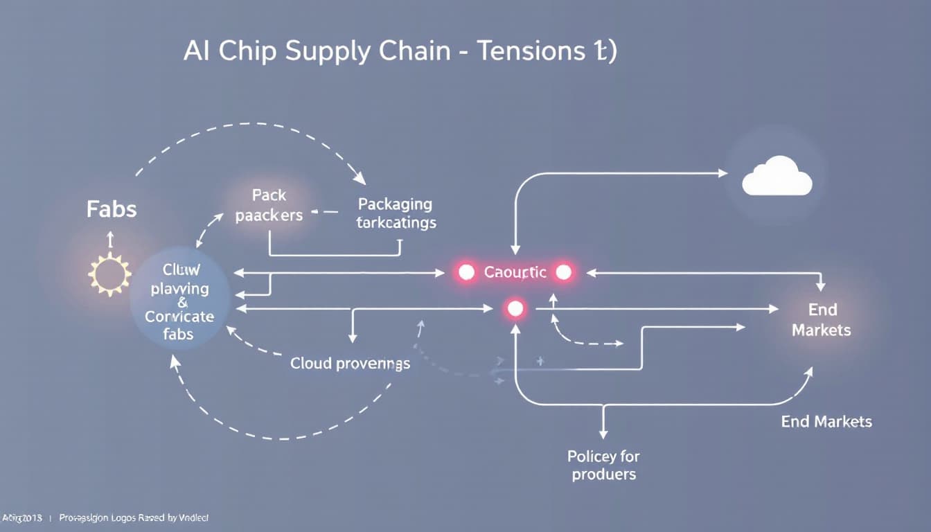 Nvidia’s Jensen Huang, US Export Controls, and the Future of AI Chips 4 Infographic of AI chip supply chain checkpoints and tension points
