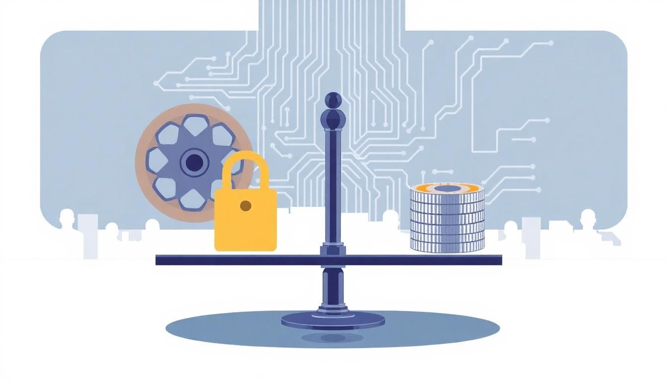 OpenAI’s Sora May Add Licensed Fictional Characters: What Creators Should Know 2 Conceptual illustration of AI licensing balance between locks and money