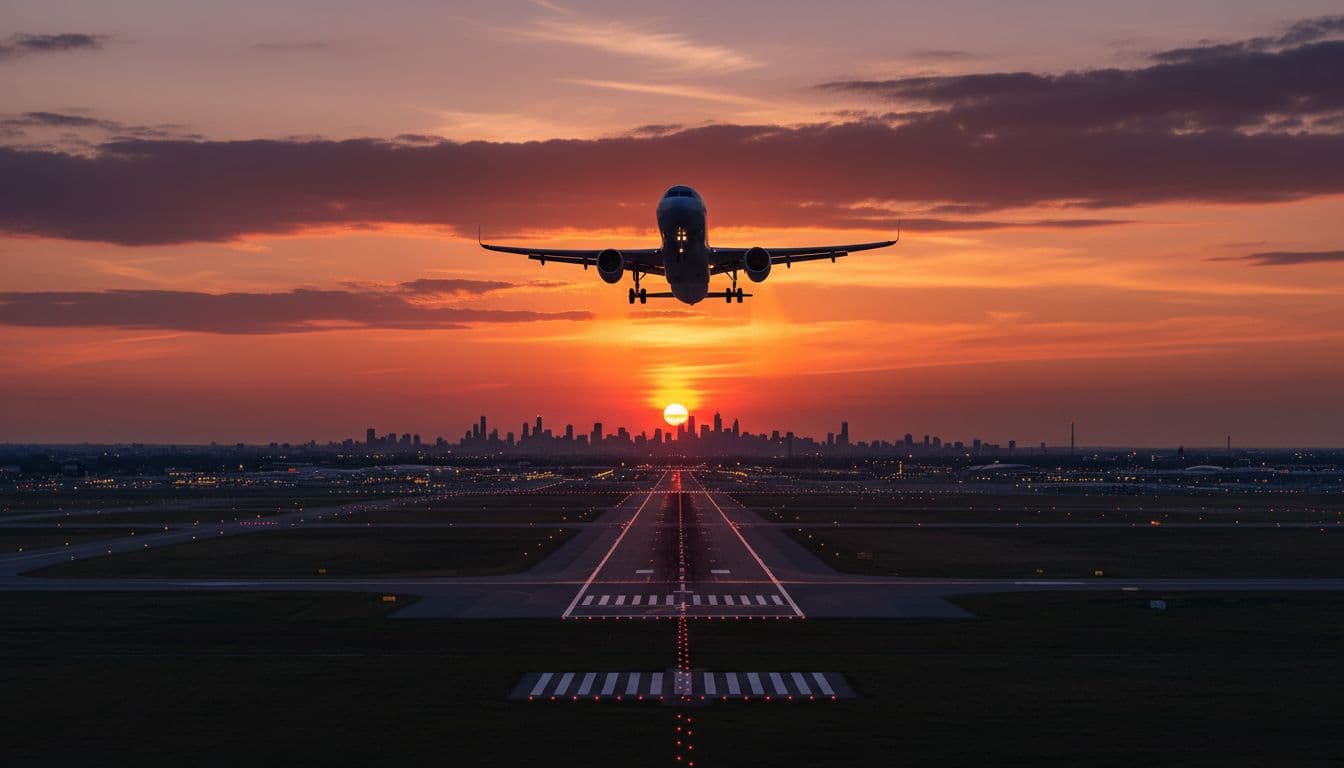 Airbus A320 Software Glitch Triggers Global Travel Disruption, But Fixes Are Rolling Out Fast 5 Airplane taking off at sunset