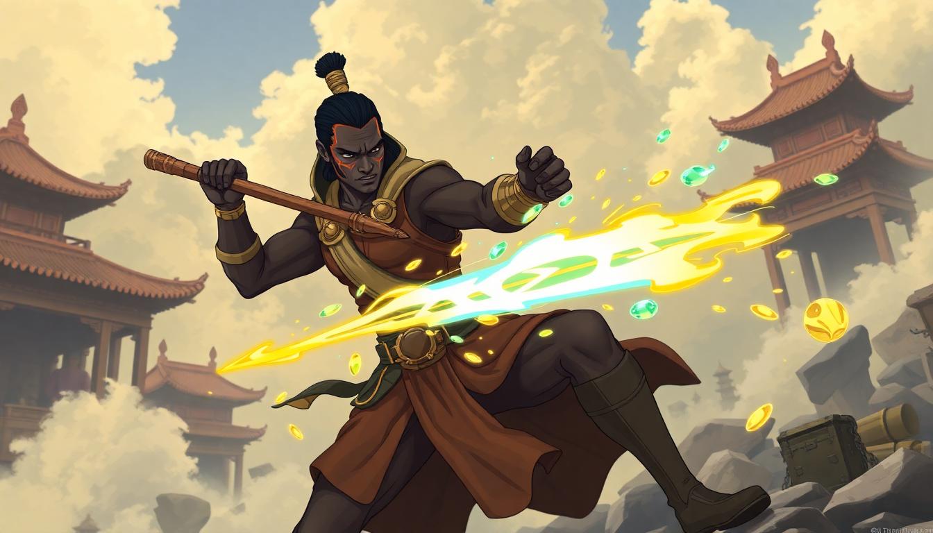 Marvel Reboots Iron Fist With A Fresh Direction in ‘Eyes of Wakanda’ Animated Series 2 Ancient Wakandan spy retrieving vibranium from China, 1400 AD, dynamic action pose, animated style, historical and cultural details